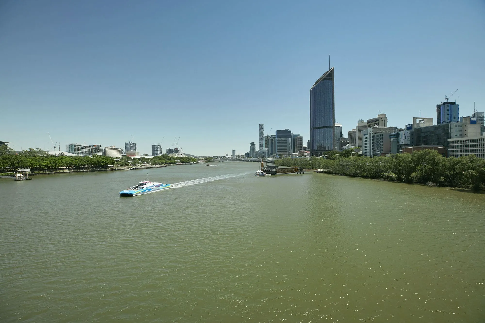 Experience the Brisbane River by cruising on a CityCat