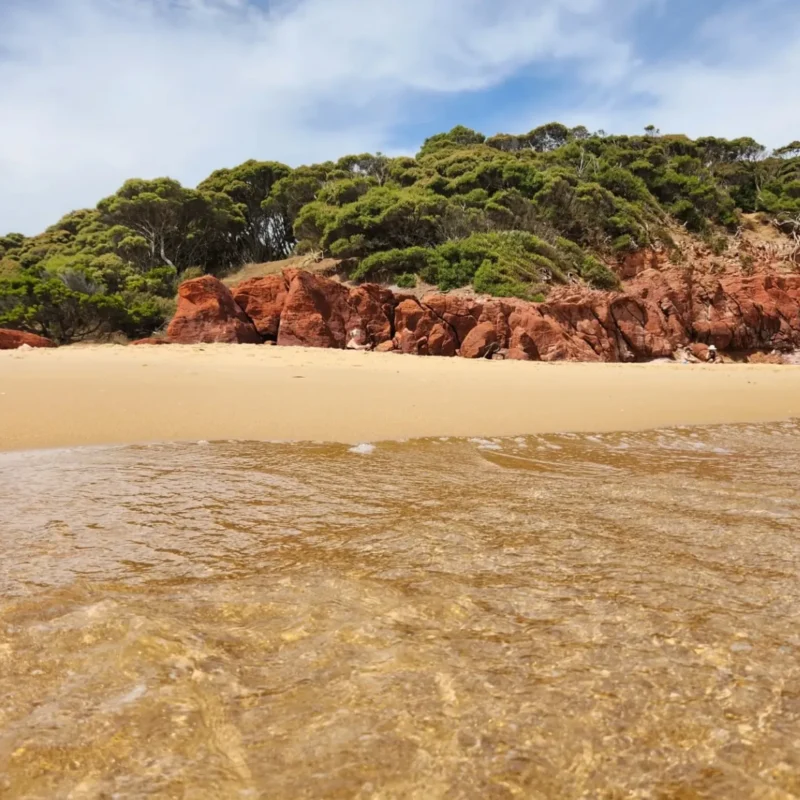 Red rocks beach