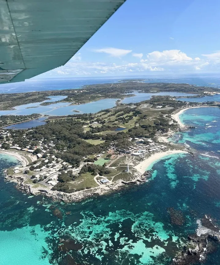 Take an air taxi and fly over Rottnest Island.
