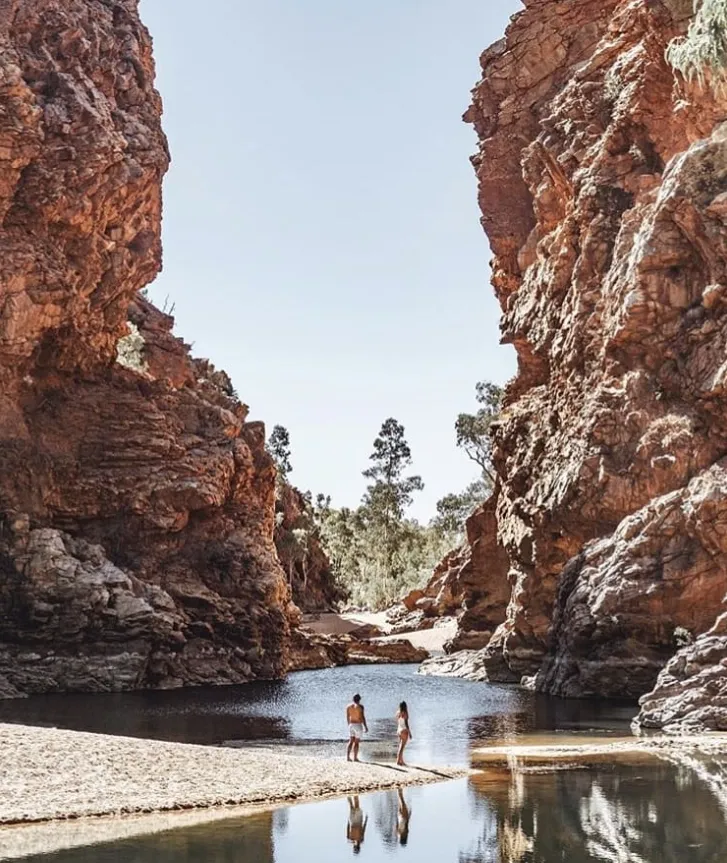 Try tubing in Redbank Gorge in the West MacDonnell Ranges