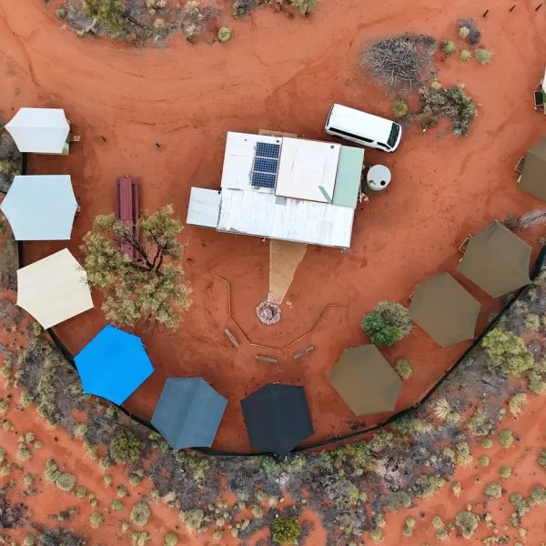 Uluru Campsite Aerial View