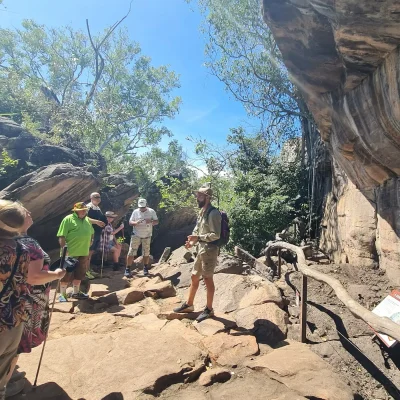Kakadu Rock Art for Vision Impaired Travellers with Cocky Guides